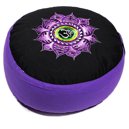 Meditation cushion Lotus & Ohm black/purple image