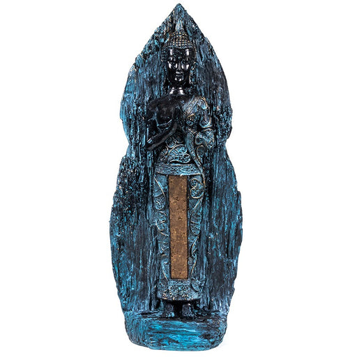  Standing Buddha antique finish Thailand 31cm image