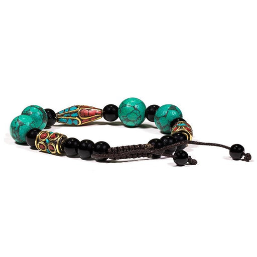 Armbånd/ Bracelet turquoise & black agate image