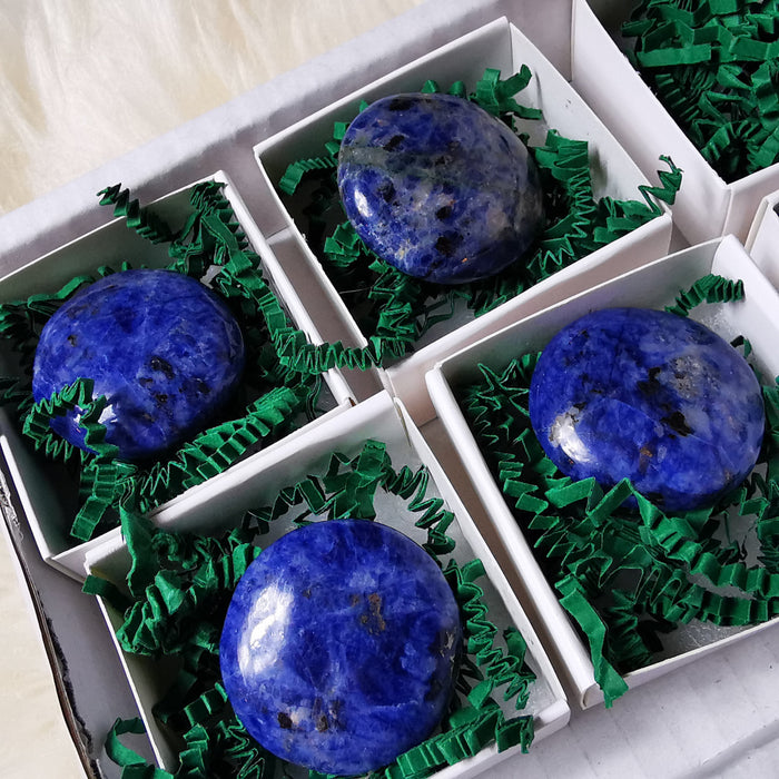 Sodalitt  Lommestein - Worry stone - Palm stone image