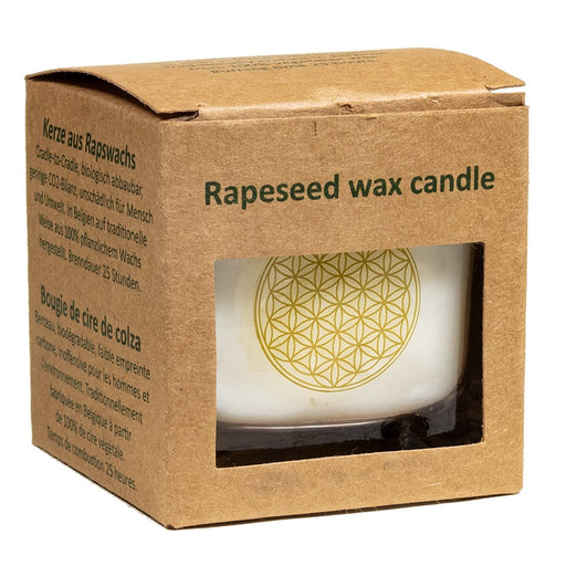 Rapeseed wax scented candle Flower of life image
