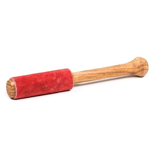 Singing bowl rubb. stick wood with suede red image