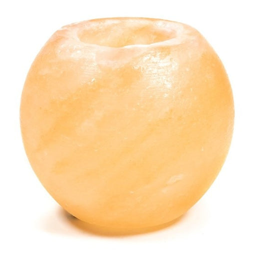 Crystal salt tea light holder sphere image