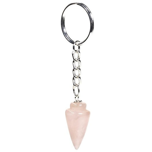 Key chain pendulum rose quartz image