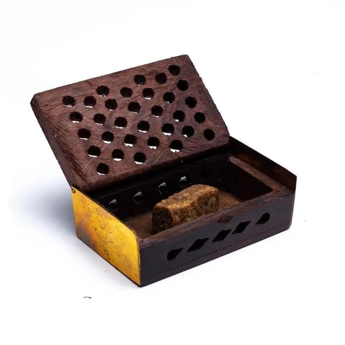 Incense resin Nag Champa/Amber in wooden box