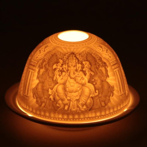 Atmospheric lighting porcelain Ganesh image