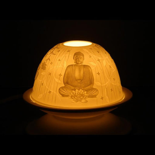 Telysholder / Atmospheric lighting porcelain Buddha image