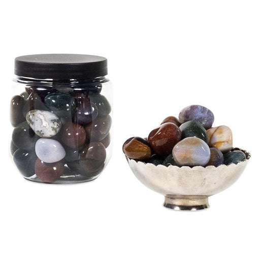 Jaspis/Jasper multi-coloured tumblestones in jar 500 grams  image