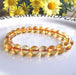 Citrin Armbånd /Citrine Bracelet for Financial Luck Round Beads  image