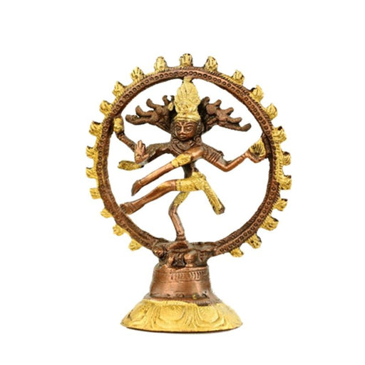 Shiva Nataraj brass two-colour 15cm  image