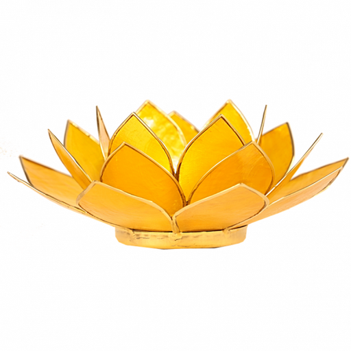 Lotus telysholder /Lotus atmospheric light yellow chakra 3 image