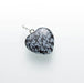 Obsidian, snøfnugg hjerte anheng 20 mm image