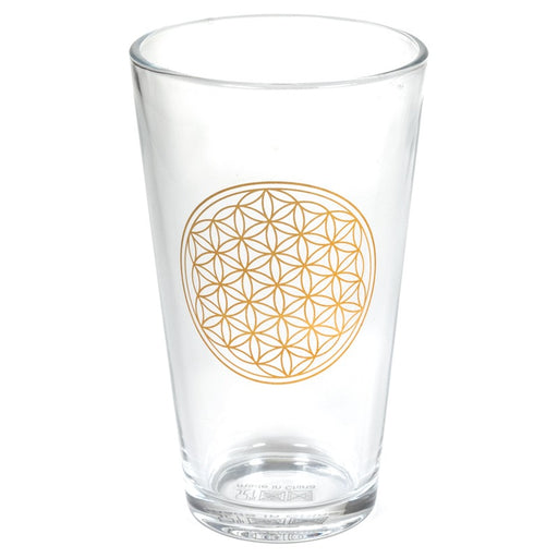 Drinking glass Flower of Life plain image