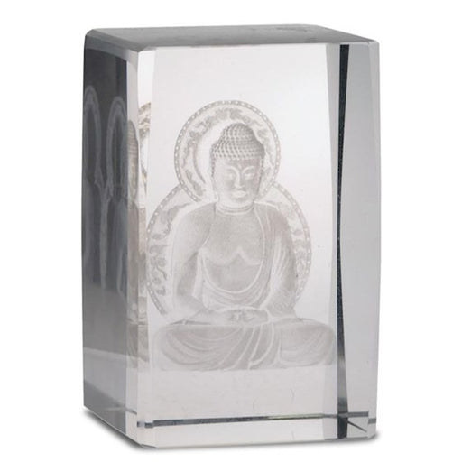 Crystal laser Buddha on lotus throne rectangular - Gift box image