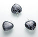 Obsidian, snøfnugg hjerte anheng 30 mm image