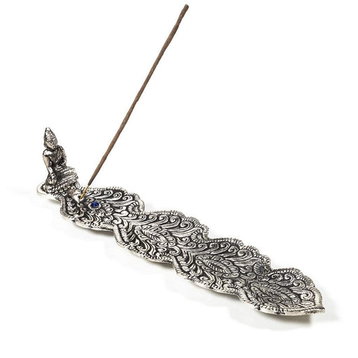 Røkelseholder/Incence burner Buddha leaf-shaped silver image