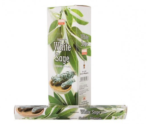 Darshan White Sage Incense 20 Stick Hex Pack image