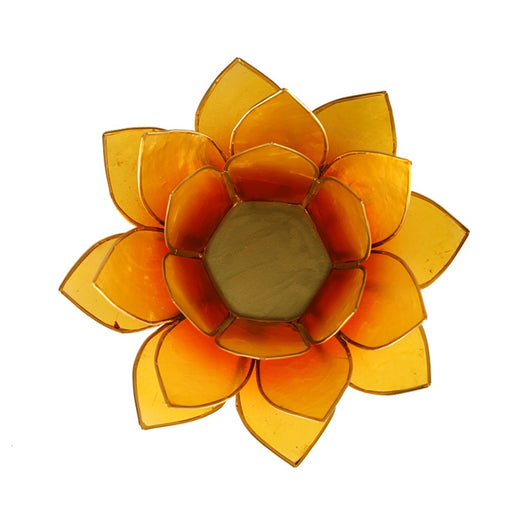 Telysholder/Lotus atmospheric light orange-yellow gold trim  image