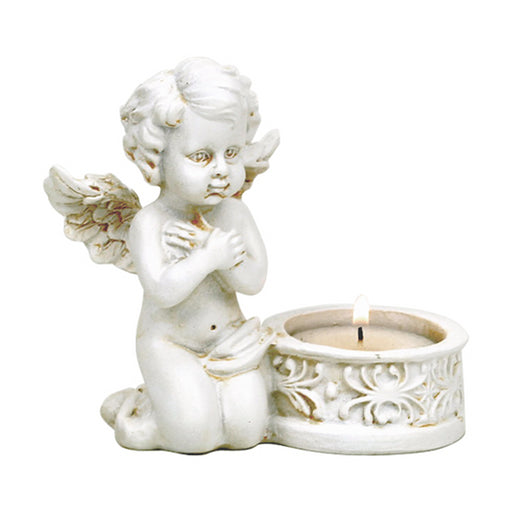 Two angels with candle holders image