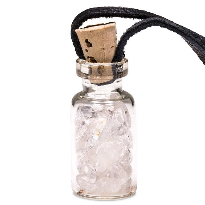 Bergkrystall / Rock crystal - Glass gift bottle on wax cord image