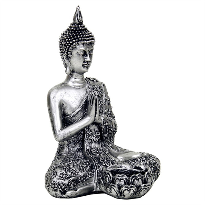 Buddha sølvfarget med tellysholder  image