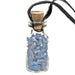 Glass gift bottle on wax cord with angelite image