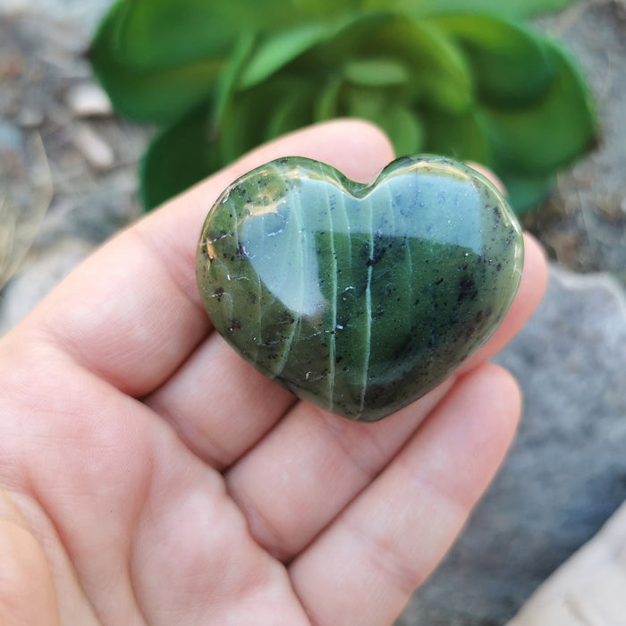 Kinesisk Jade Grønn Hjerte Stor / Heart Jade With Soft Nephrite image