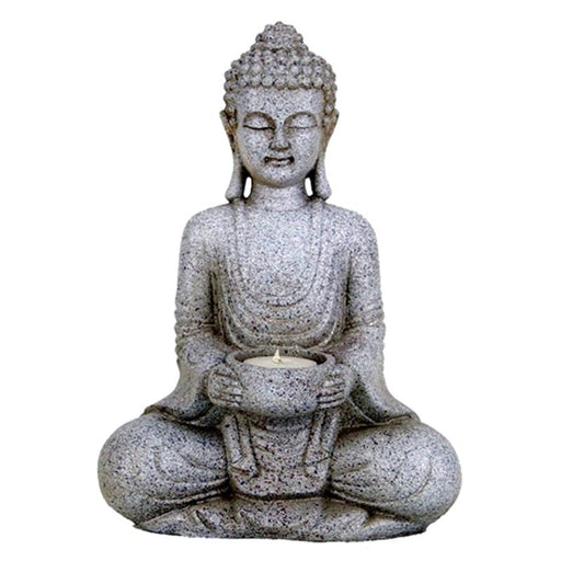 Meditasjon Buddha figurer med lysestaker 27 cm  image