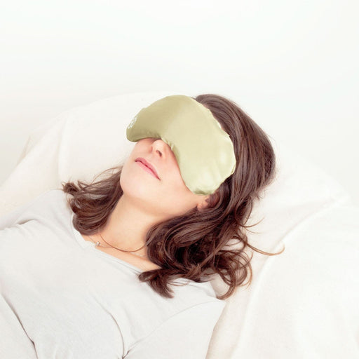 Meditasjonsmaske  Øye pute/ Silk eye pillow olive green image