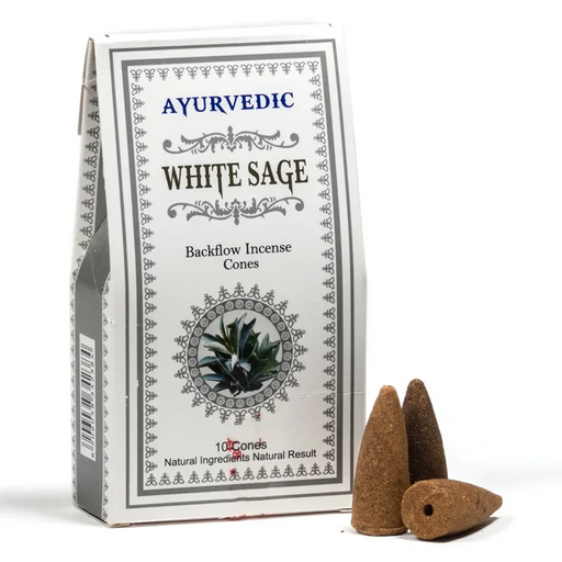 White Sage Backflow Incense Cones - Kjegle Røkelse image