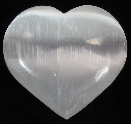 Selenitt hjerte /White selenite heart 60-80 mm image