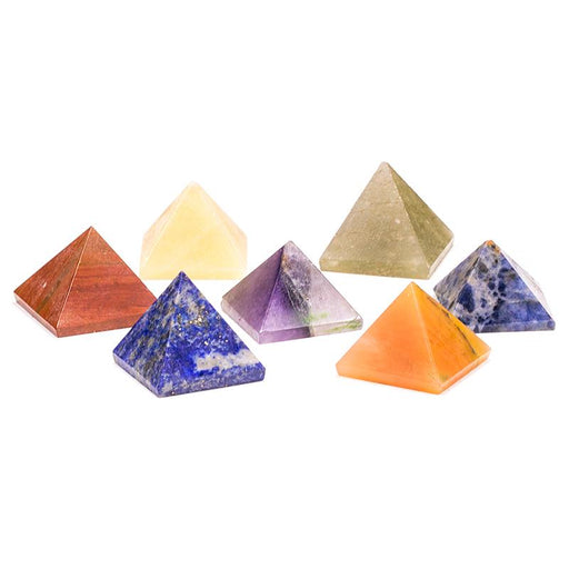 Chakra sett med 7 pyramide / Set of 7 Chakra Pyramids  image