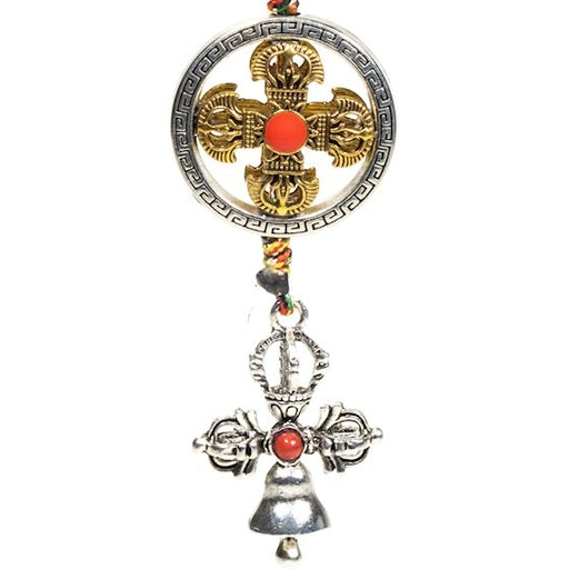 Protective pendant double dorje with bell image