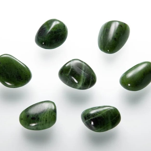 Jade, grønn ekte Canada Tromlet Medium  AAA-kvalitet image