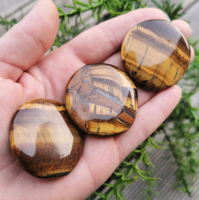 Tigerøye palmstone håndstein 35-40mm image