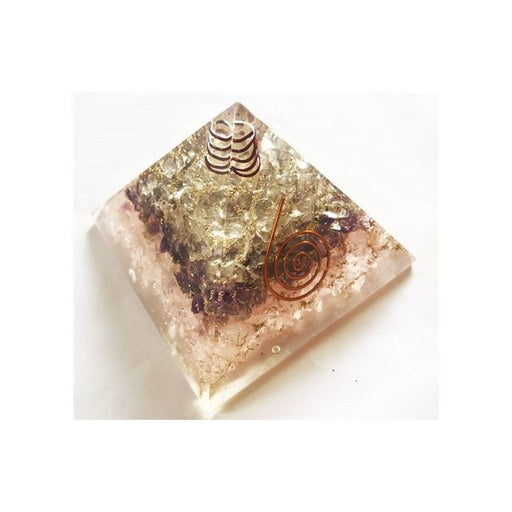 Rose-Amethyst-Crystal Quartz Orgone Pyramid image