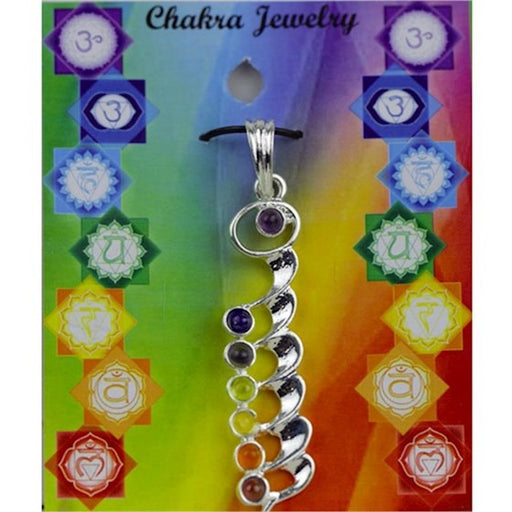 Kundalini Chakra pendant with 7 stones silver-plated image