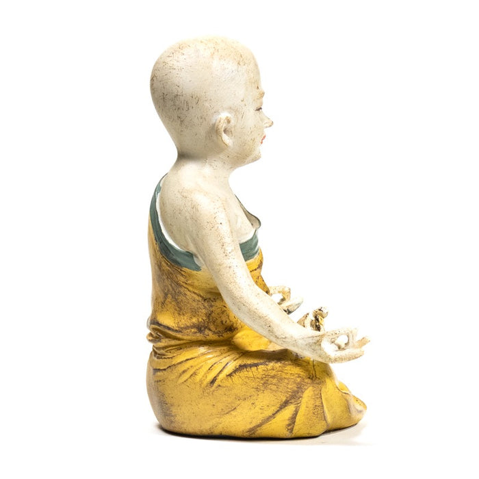  Yoga monk statue ohm orange -- 13x8,5x14cm image