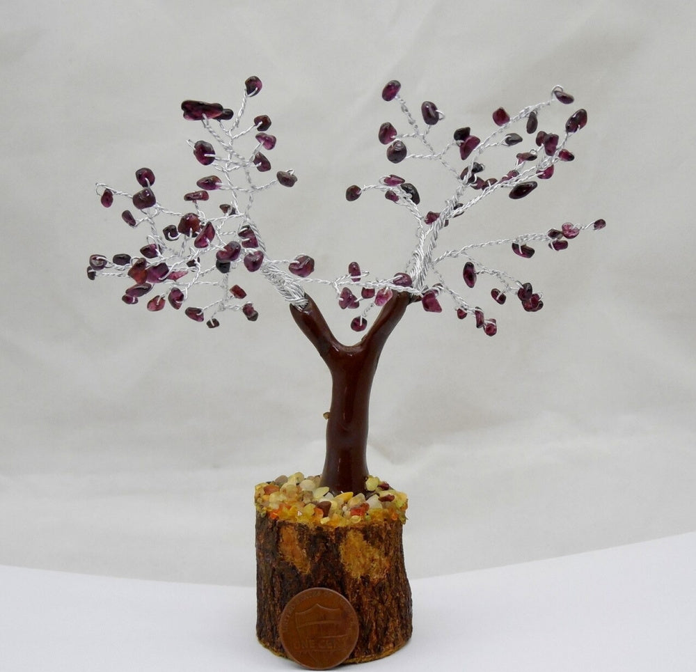 Pengetre - Garnet  Petite Natural Crystal Bonsai Tree  image