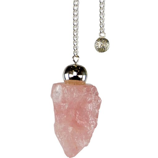 Pendel i rå rosenkvarts |Rose quartz pendulum  image