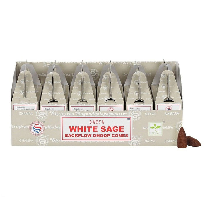 White sage backflow incense cones image