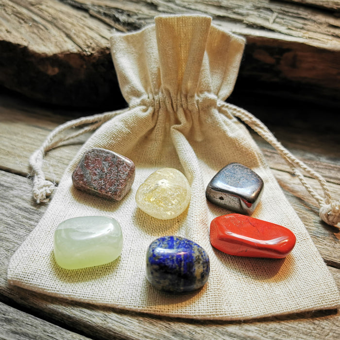 Krystall Healing Bag - Panic Attack Pocket Healing Crystal In Ju image