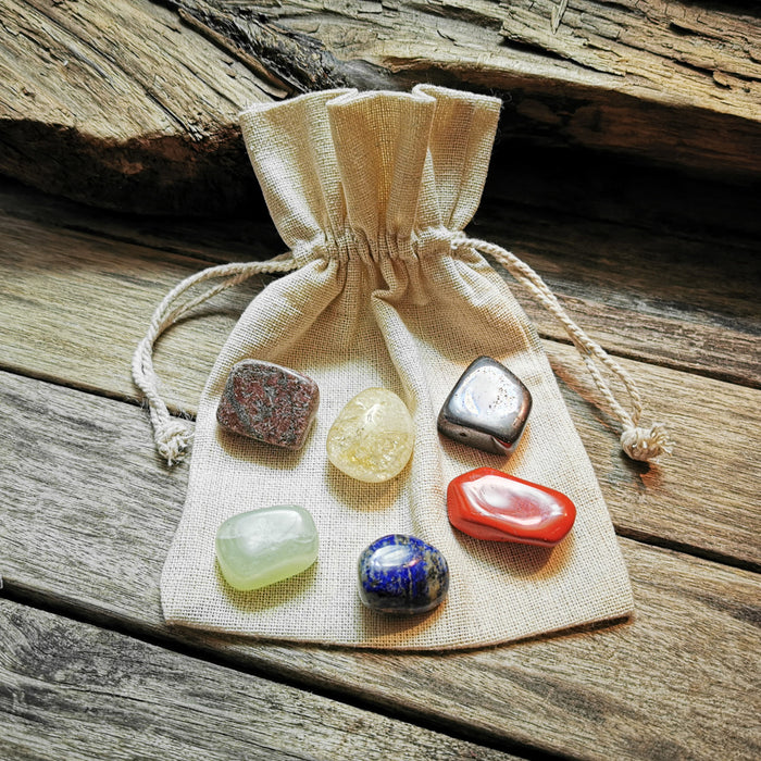 Krystall Healing Bag - Panic Attack Pocket Healing Crystal In Ju image