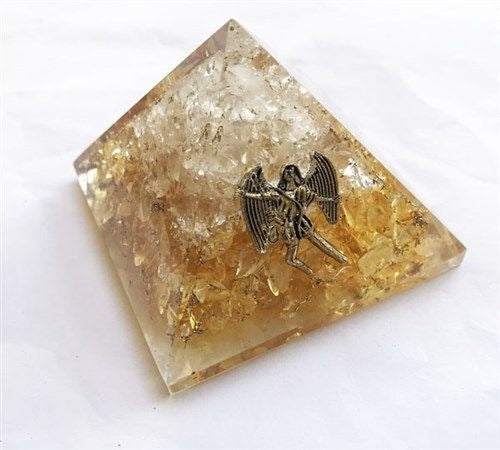 Orgone Pyramid Crystal-Citrine Uriel 65-70mm image