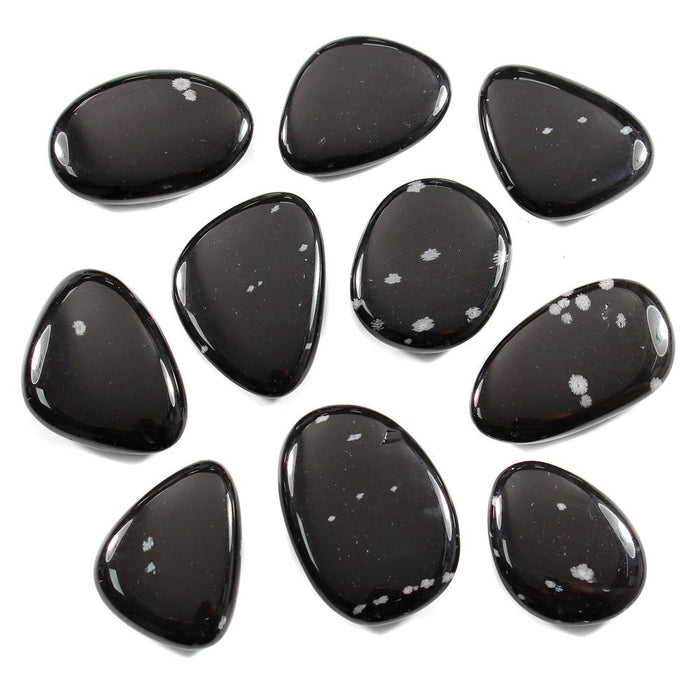 Obsidian svart lommestein 3,5 - 4cm image