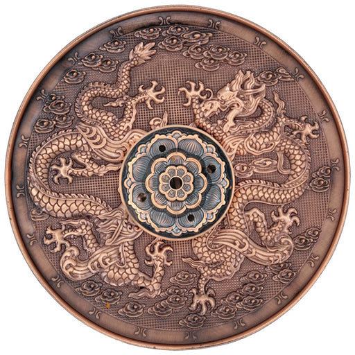 Røkelseholder/Incense burner Dragons copper colour  image