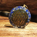 Lapis Lazuli  Orgonite Pendant  With Flower of Life  ca 4 cm  image