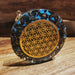 Tourmaline / Turquoise  Orgonite Pendant  With Flower of Life ca image