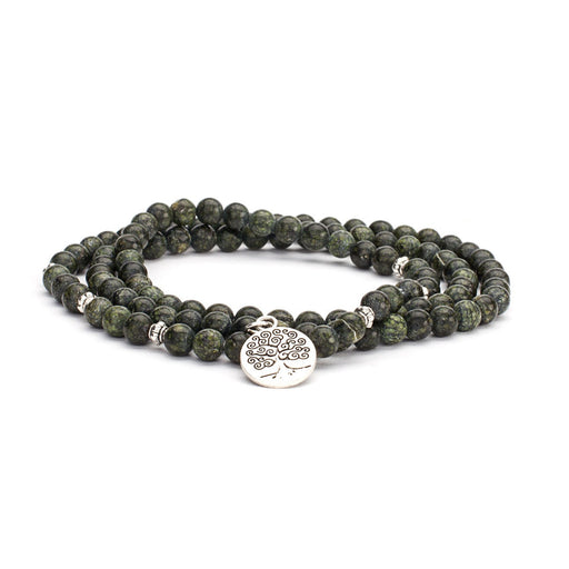 Mala Armbånd / Mala long bracelet, green serpentine  image