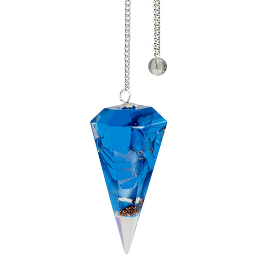 Orgone Color Resin Pendulum Firozi( Indian Turquoise) - Throat C image